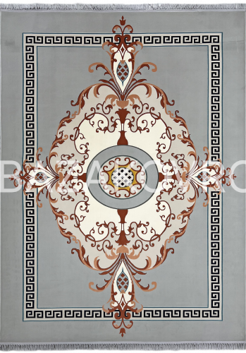 Ковер ASHRAFI LUX 1502 SILVER/PINK