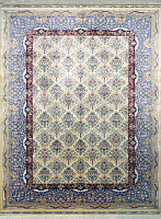 Авторский ковер 5518 YELLOW CREAM NAVY BLUE