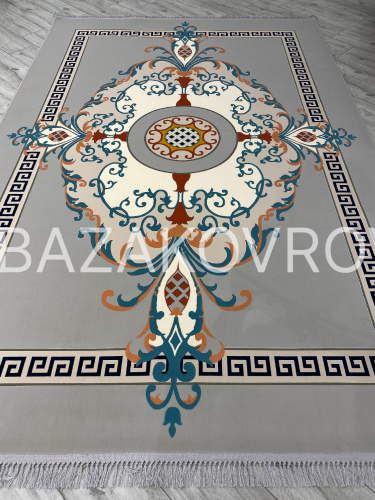 Ковер ASHRAFI LUX 1502 SILVER/BLUE фото 3