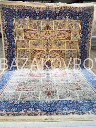 Авторский ковер 5583 YELLOW CREAM NAVY BLUE фото 4
